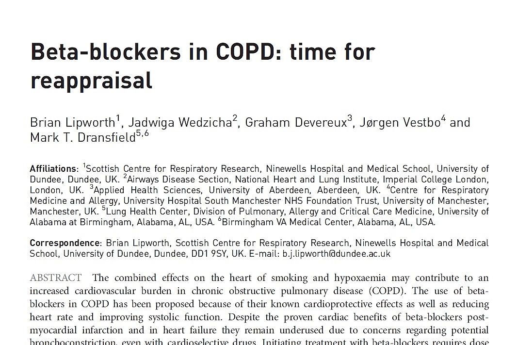 USO DE BETABLOQUEADORES EM DPOC: LEIA ESSA REVIS�O